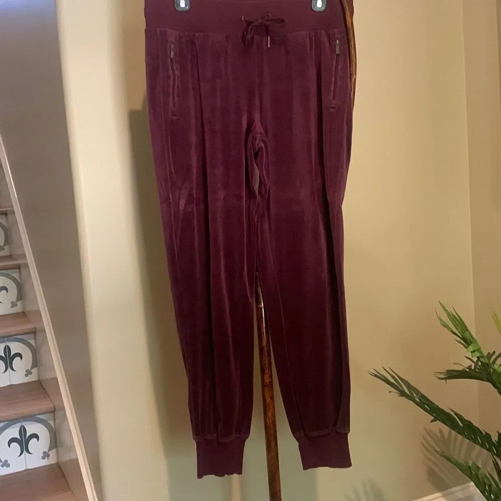Maroon Velour Track Set - Picture 5 of 8